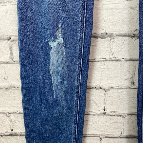 Vervet Blue Jeans By Flying Monkey High Rise Slim Jeans Distressed Size 25 NWOT - Picture 4 of 10